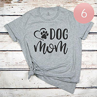 6PCS - Assorted Size DOG mom Graphic T-shirts