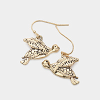 Metal Soft-shelled Turtle Dangle Earrings