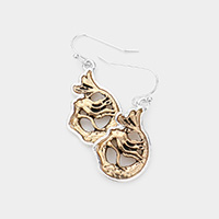 Metal Mermaid Dangle Earrings