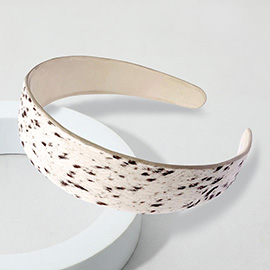 Genuine Leather Animal Patterned Headband