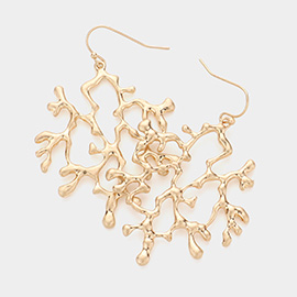 Abstract Metal Dangle Earrings