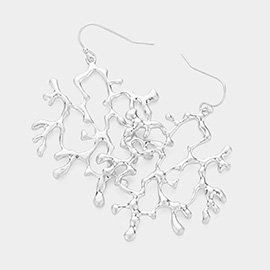 Abstract Metal Dangle Earrings