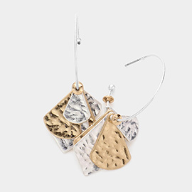 Geometric Metal Dangle Earrings