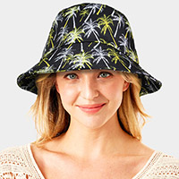 Palm Tree Printed Bucket Hat