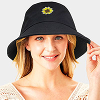 Sunflower Patch Accented Bucket Hat