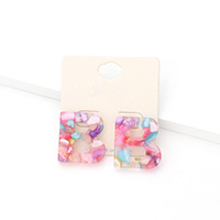 -B- Colorful Monogram Earrings
