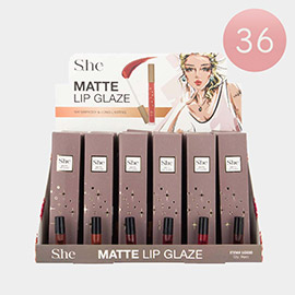 36PCS - Matte Lip Glazes