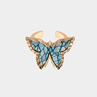 Patterned Butterfly Ring