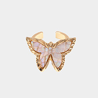 Patterned Butterfly Ring