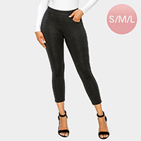 Solid Capri Ponte Pants