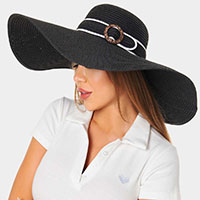 Buckle Band Straw Sun Hat