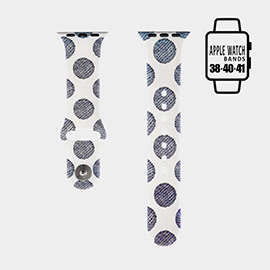 Polka Dot Patterned Apple Watch Silicone Band