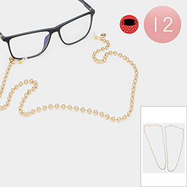 12PCS - Metal Ball Mask Chains / Glasses Chains