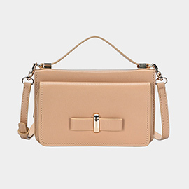 Solid Rectangle Tote / Crossbody Bag
