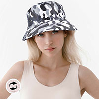 Camouflage Patterned Reversible Bucket Hat