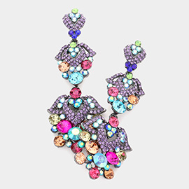 Bubble Crystal Rhinestone Evening Earrings