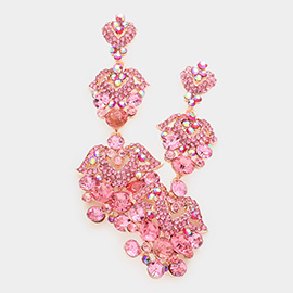 Bubble Crystal Rhinestone Evening Earrings