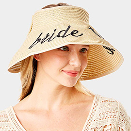 bride tribe Message Roll Up Foldable Visor Sun Hat