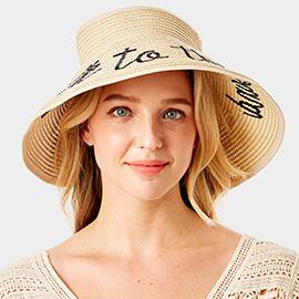 talk to the sand Message Roll Up Foldable Visor Sun Hat