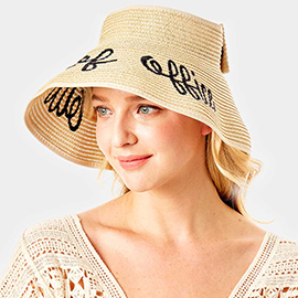 out of office Message Roll Up Foldable Visor Sun Hat