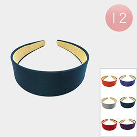 12PCS - Solid Headbands