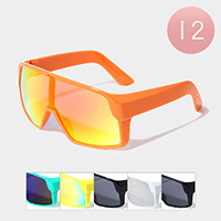 12PCS - Solid Frame Wayfarer Sunglasses