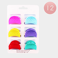 12 Set of 6 - Half Moon Mini Claw Clips