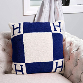 H Patterned Cushion Cover