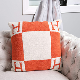 H Patterned Cushion Cover