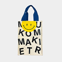 Smile Accented Rectangle Tote Bag