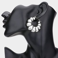 Metal Door Knocker Pin Catch Earrings