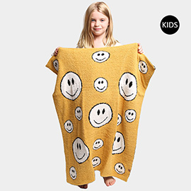 Smile Patterned Kids Throw Blanket