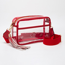 Transparent Tassel Crossbody Bag