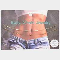 Double Layered Metal Belly Chain Jewelry