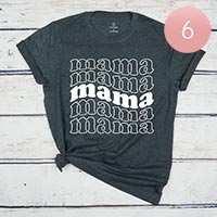 6PCS - Assorted Size mama Graphic T-shirts