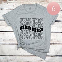 6PCS - Assorted Size mama Graphic T-shirts