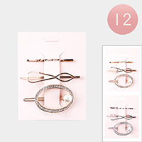 12 Set of 3 - Bobby Pins and Hair Clips