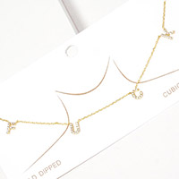 FXXK Message Pendant Gold Dipped Necklace