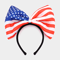 LED Light Up American USA Flag Ribbon Headband