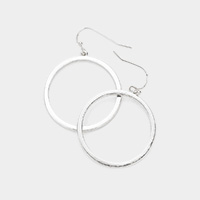 Open Circle Metal Dangle Earrings