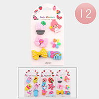 12 Set of 6 - Ribbon Flower Angel Cactus Comb Shoes Deco Charms