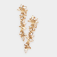 Marquise Stone Cluster Drop Dangle Evening Earrings
