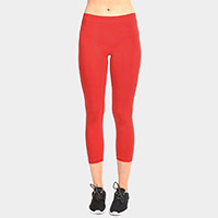 Ladies Solid Capri Leggings