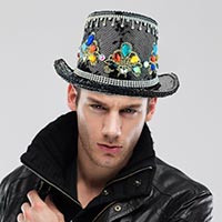 Burning Man Hat Top Sequin Hat
