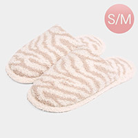 Zebra Print Soft Home Indoor Floor Slippers