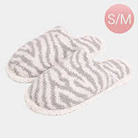 Zebra Print Soft Home Indoor Floor Slippers