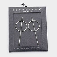 Secret Box_Sterling Silver Dipped Geometric Metal Earrings