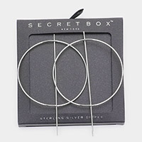 Secret Box_Sterling Silver Dipped Geometric Metal Earrings