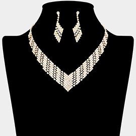 Crystal Rhinestone Pave Necklace