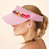 Chain Band Visor Hat